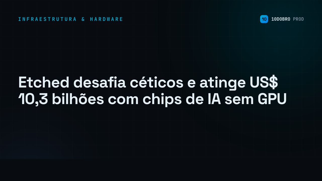 Etched desafia céticos e atinge US$ 10,3 bilhões com chips de IA sem GPU
