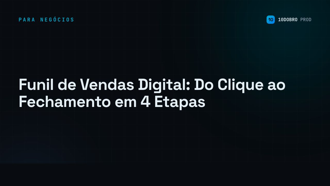 Funil de Vendas Digital: Do Clique ao Fechamento em 4 Etapas